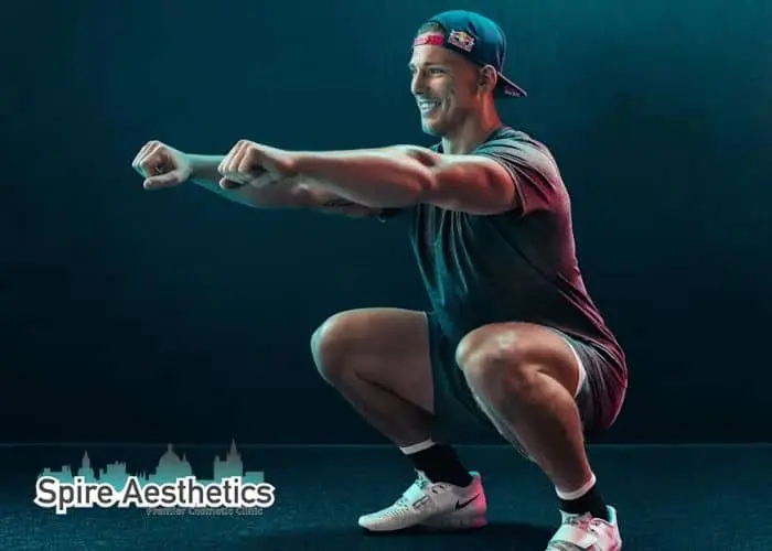 Image of man build leg muscle Twickenham through exercise